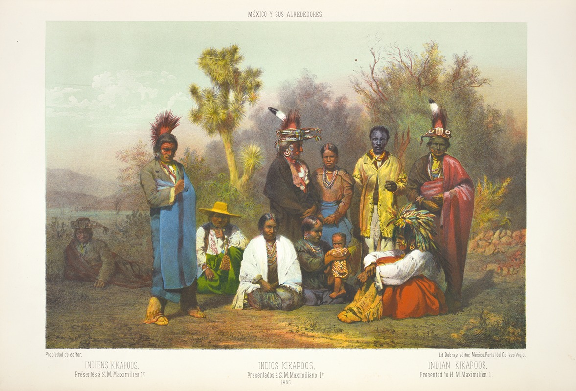 C. Castro - Indian Kikapoos, presented to H.M. Maximilien 1-r