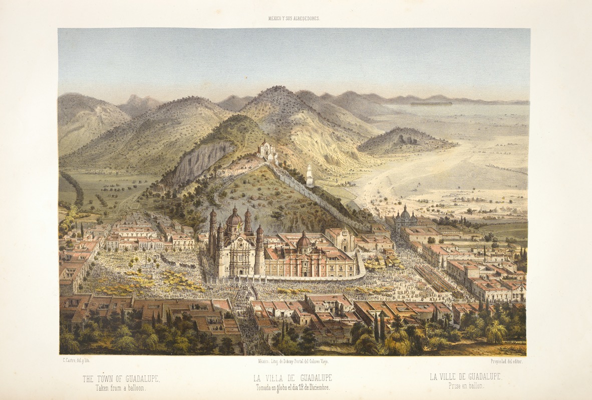 C. Castro - The town of Guadalupe, taken from a balloon