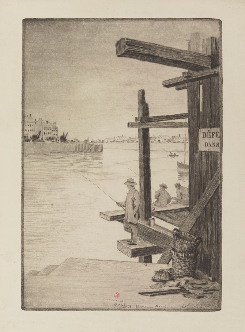Henri-Charles Guérard - Echafaudages dans la cale au Pollet, Dieppe