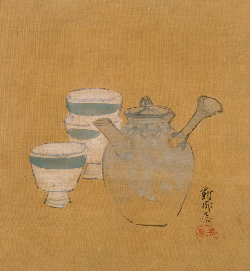 Shibata Zeshin - Teapot and Cups