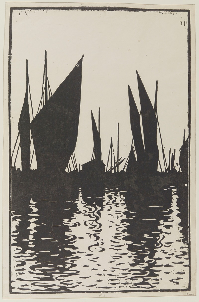 Henri-Charles Guérard - Soleil couchant, Honfleur