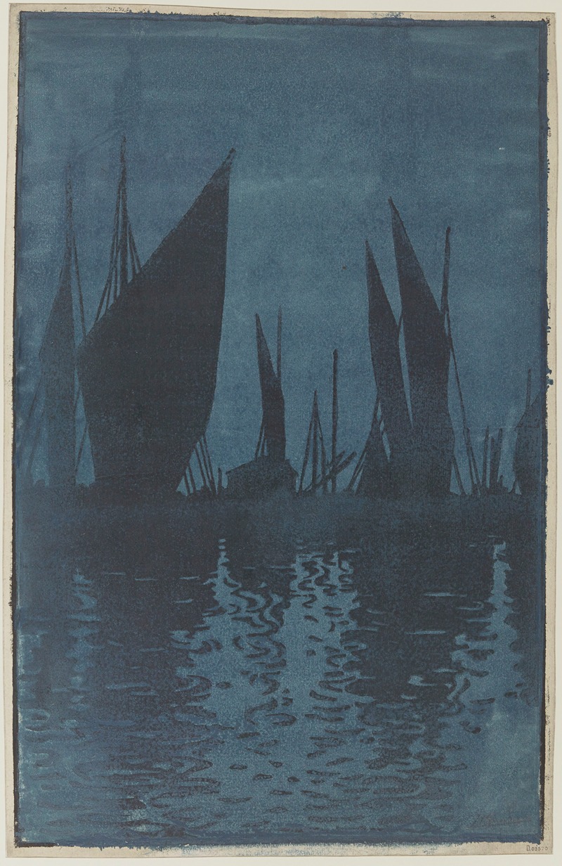 Henri-Charles Guérard - Soleil couchant, Honfleur