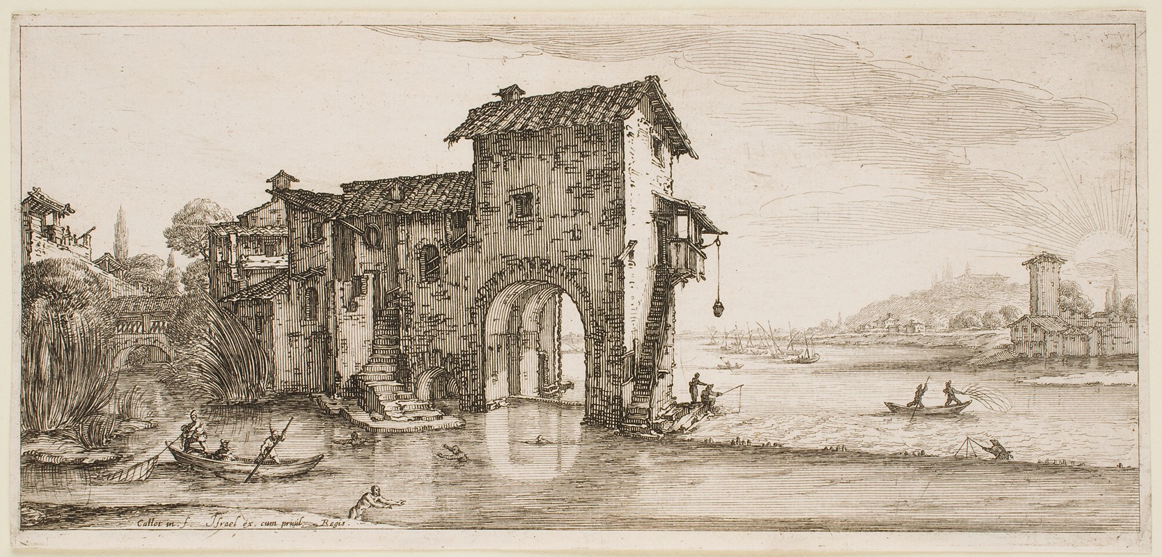 Jacques Callot - The Mill on the River