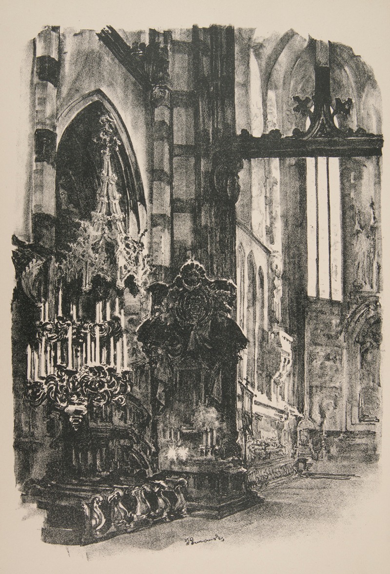 Jan Kanty Gumowski - Wnetrze koscioła Mariackiego