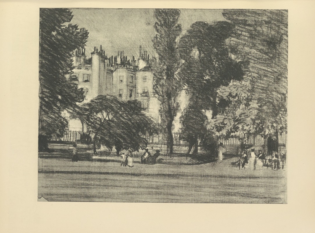 Joseph Pennell - Park Lane, from the Park