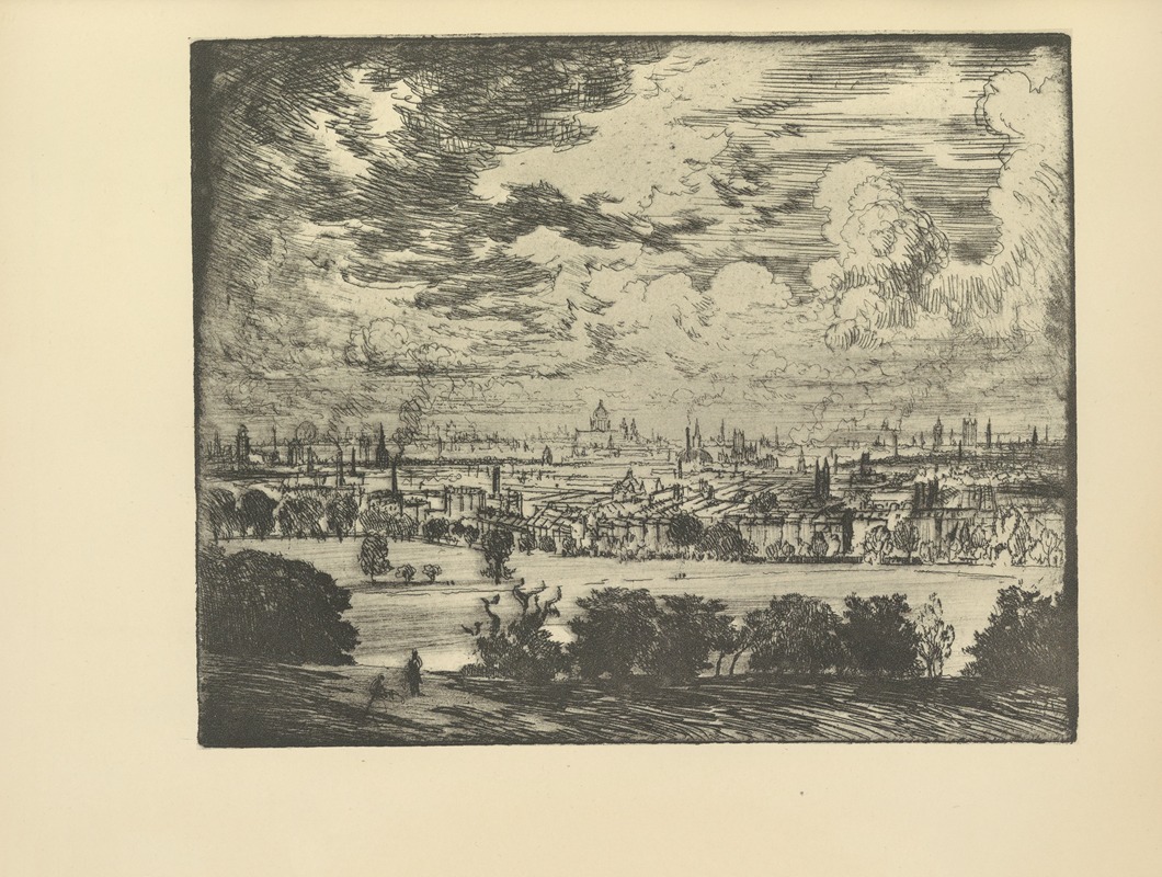 Joseph Pennell - London, over Hampstead