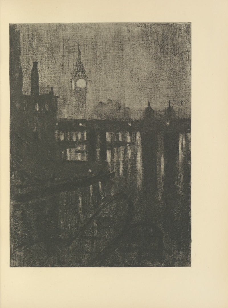 Joseph Pennell - Clock Tower-Night