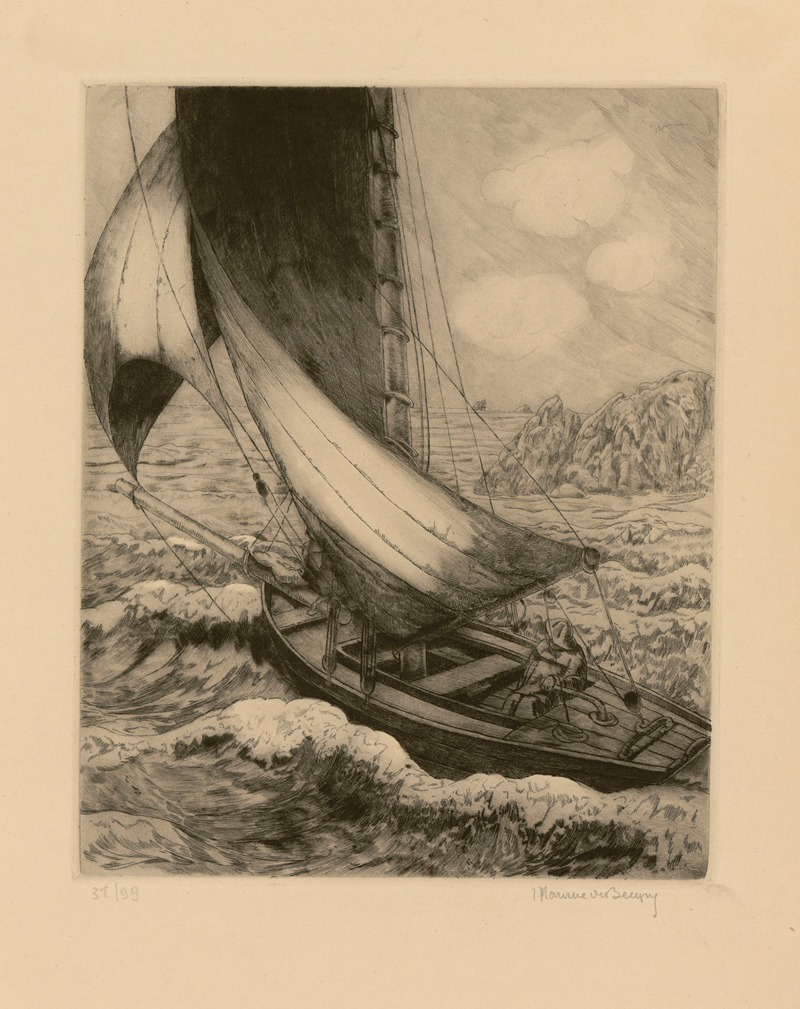Maurice Jaubert de Becque - Six marines de Maurice de Becque Pl.5