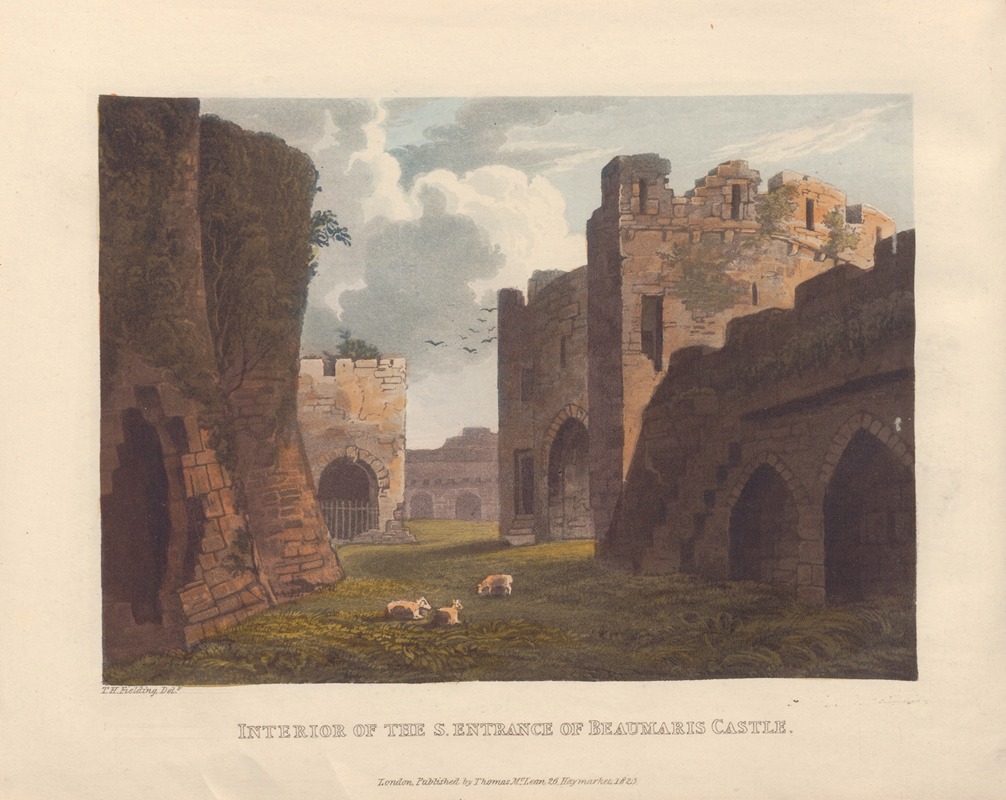Theodore Henry Adolphus Fielding - Interior of the south entrancce of  Beaumaris Castle