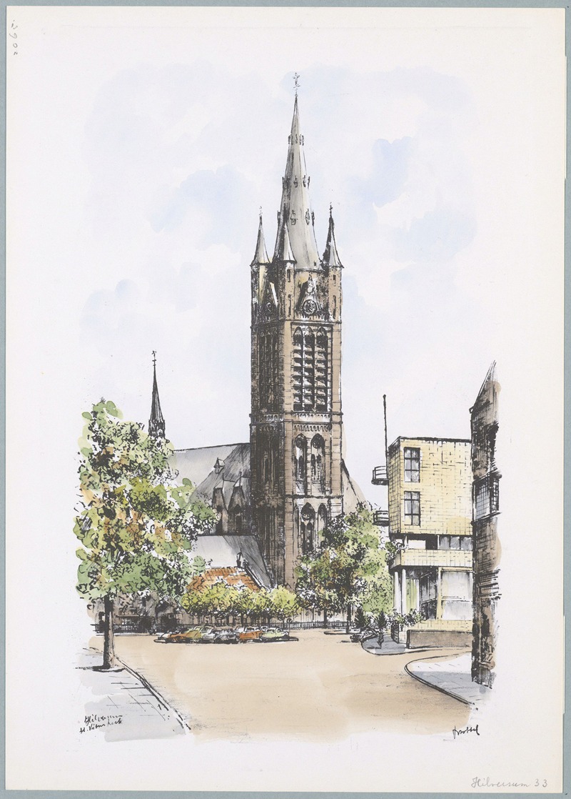Bob Brobbel - Sint Vitus kerk met hotel