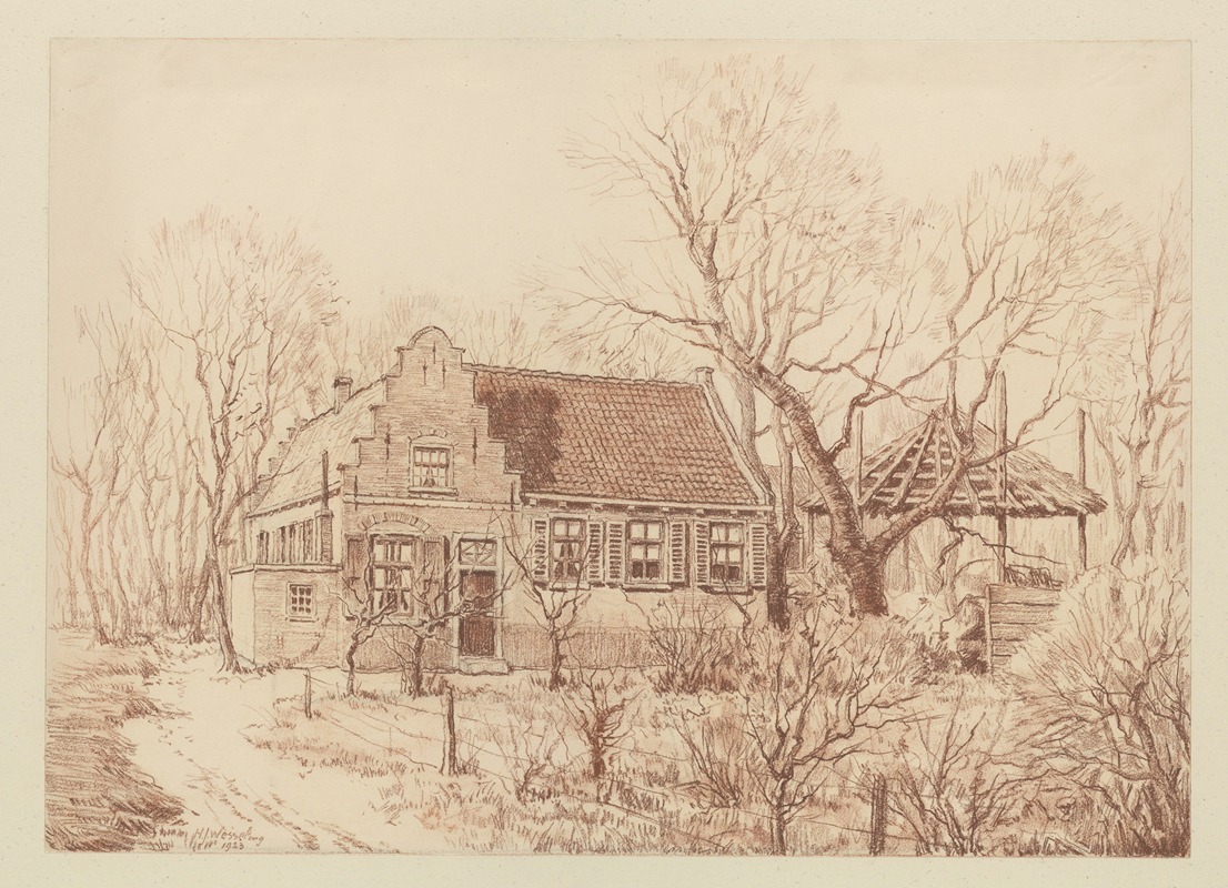 Hendrik Jan Wesseling - Gezicht op de boerderij Schoterbosch.