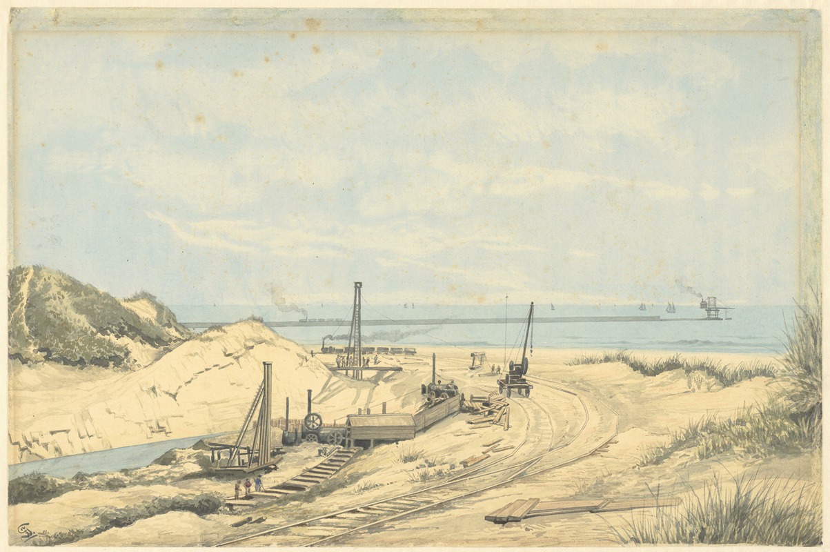 Johan Conrad Greive - De aanleg van het Noordzeekanaal te IJmuiden
