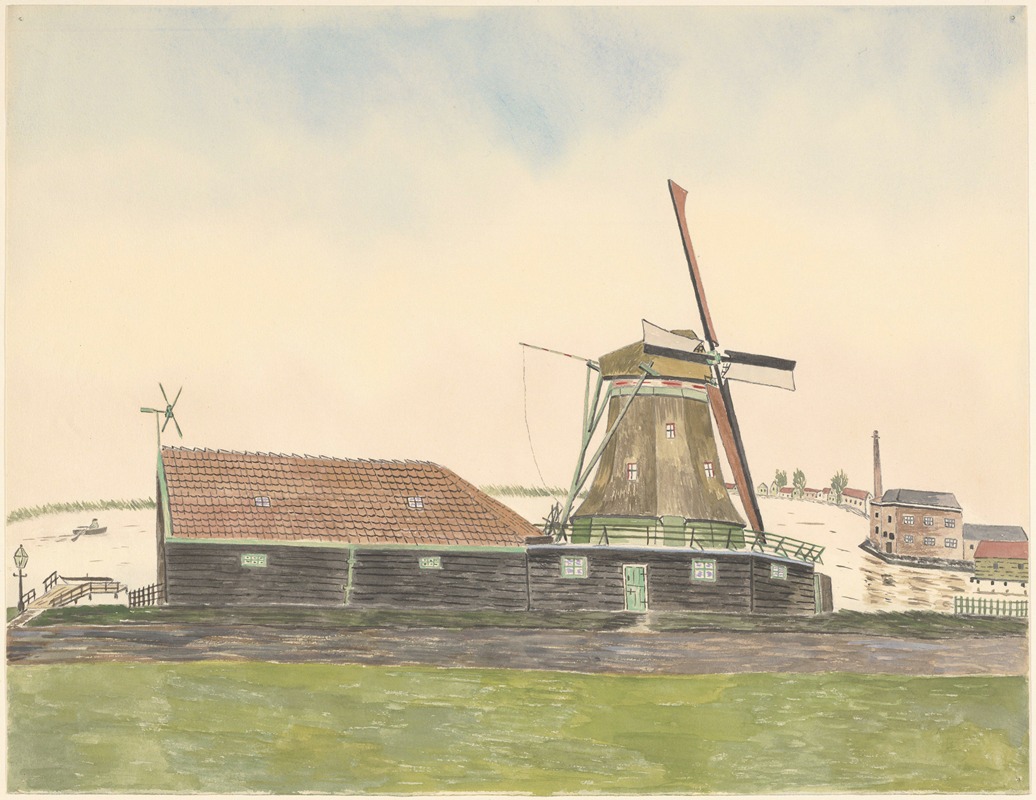Johannes Nicolaas Eijman - erfmolen De Beer of De Jonge Beer aan de Wormerdijk, buitendijks naast het Zuiderveer over de Zaan