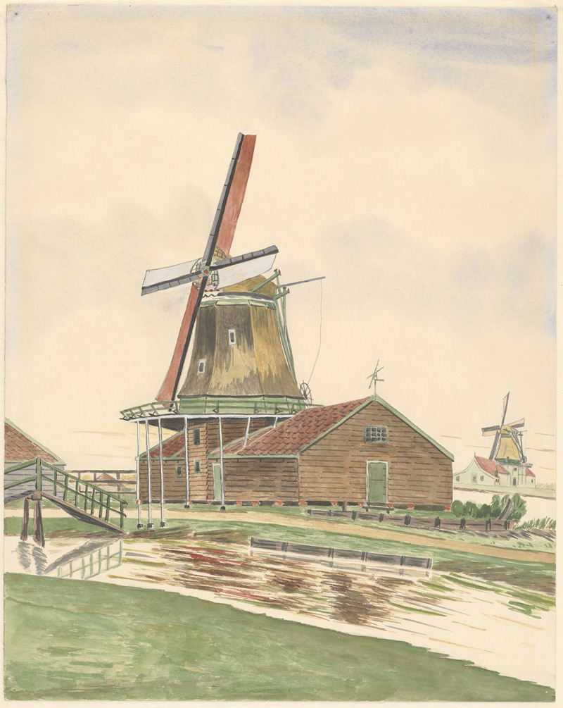 Johannes Nicolaas Eijman - Molen De Vlijt aan het Dijkje of Zaandijkerwegje