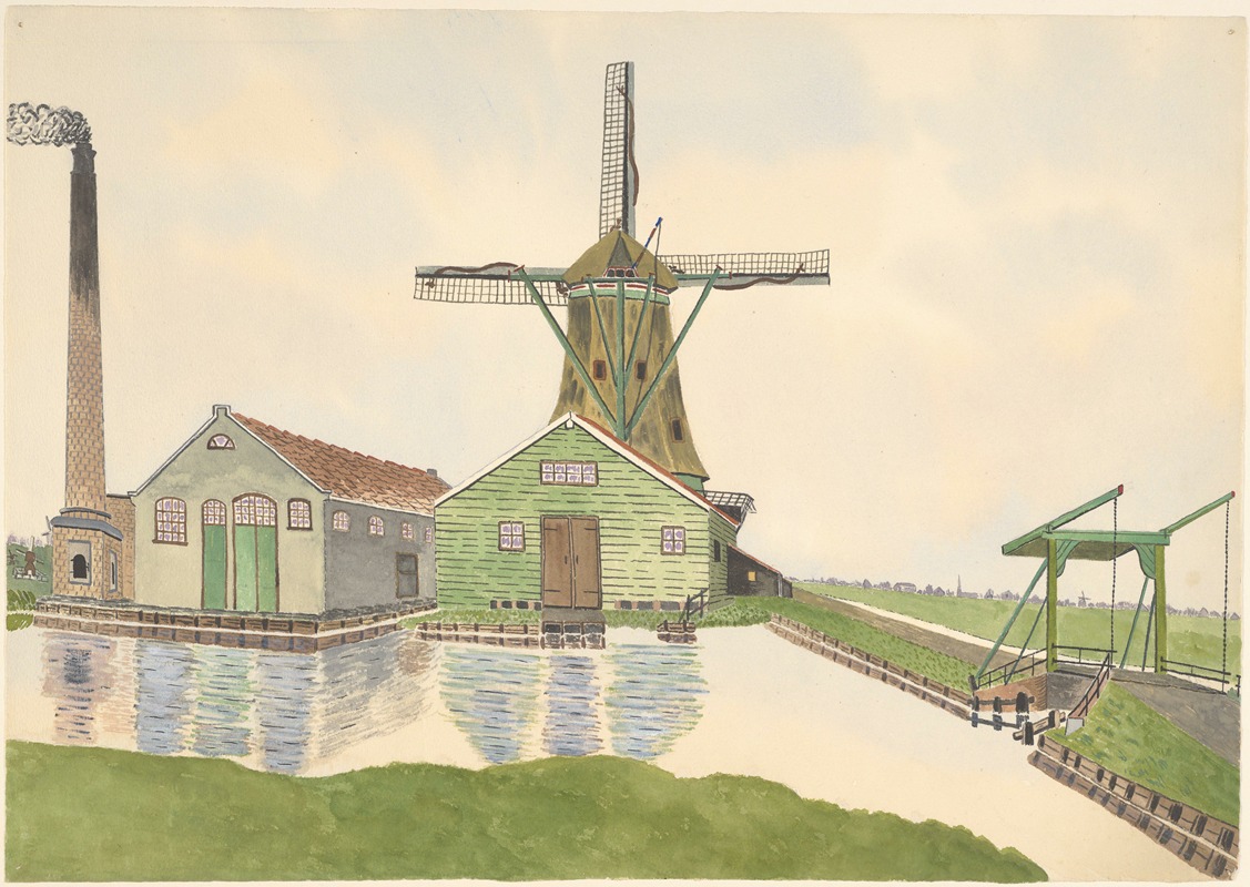 Johannes Nicolaas Eijman - molen; Guispad en papiermolen De Schoolmeester, 1931 (nu Guisweg 28, Westzaan).