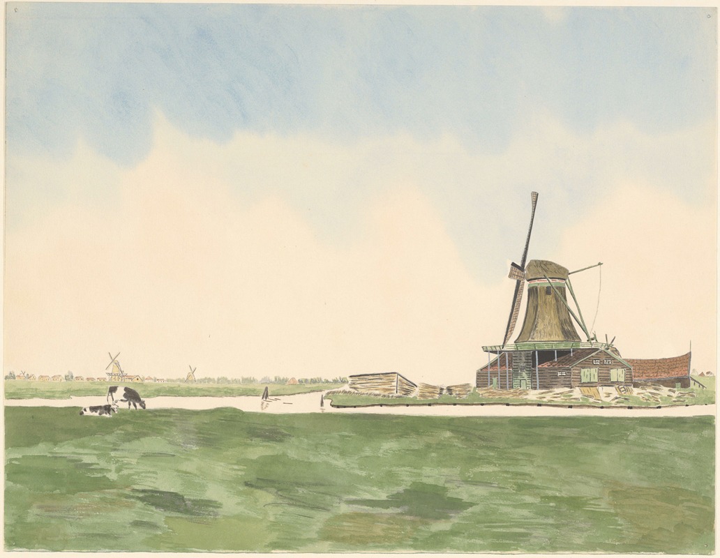 Johannes Nicolaas Eijman - molens; houtzaagmolen De Bonte-Arend
