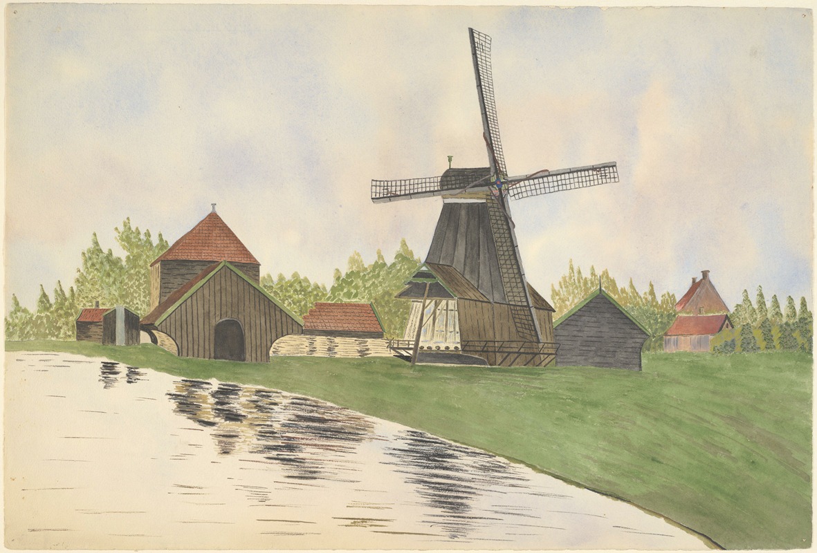Johannes Nicolaas Eijman - molens; houtzaagmolen De Groenlandsche-Visscherij, Westzaandam, gesloopt 1893