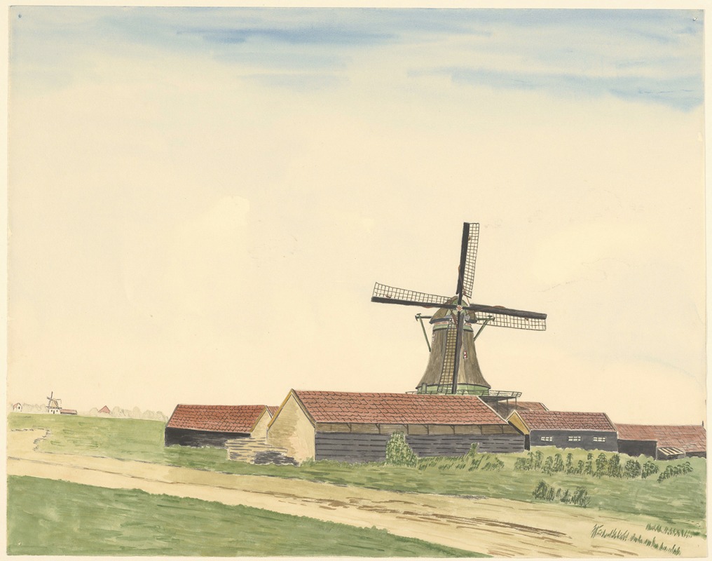Johannes Nicolaas Eijman - molens; houtzaagmolen De Kikker, Badhuisweg