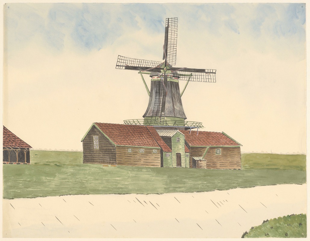 Johannes Nicolaas Eijman - molens; houtzaagmolen De Vechter, Oostzijderveld