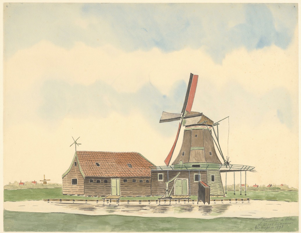 Johannes Nicolaas Eijman - molens; oliemolen De Katuil, Oostzaandam