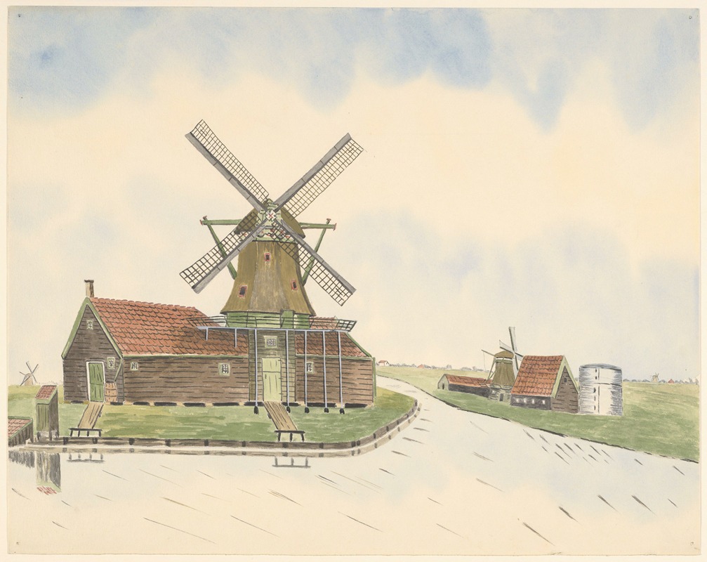 Johannes Nicolaas Eijman - molens; oliemolen De Matsman, verbrand in 1903