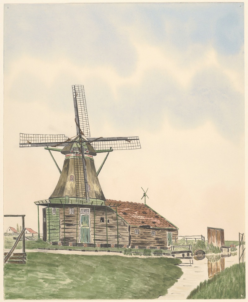 Johannes Nicolaas Eijman - molens; oliemolen Het Oude-Honingvat, Oostzijderveld