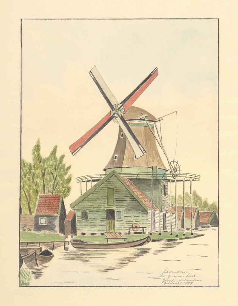 Johannes Nicolaas Eijman - molens; pelmolen De Groene-Boer