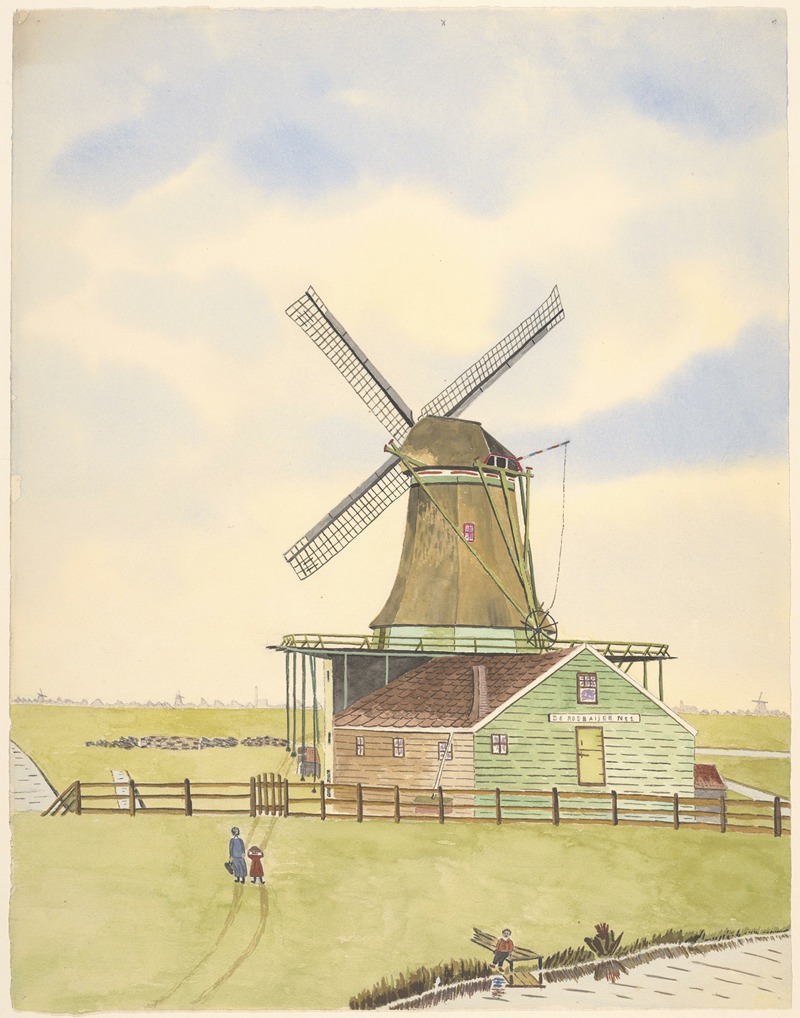 Johannes Nicolaas Eijman - molens; pelmolen De Rosbaaijer, Oostzijderveld