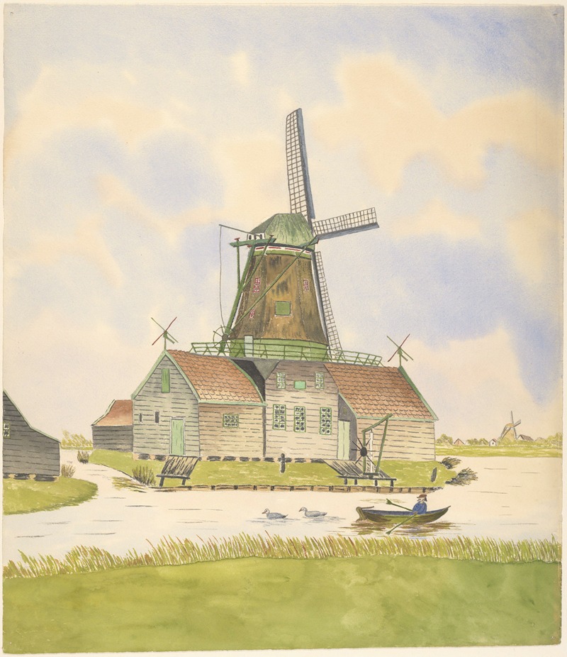 Johannes Nicolaas Eijman - Verfmolen De Kuiper of De Jonge-Kuiper, stond aan de Engewormerringsloot, noordzijde, op de oosthoek van de Karnsloot