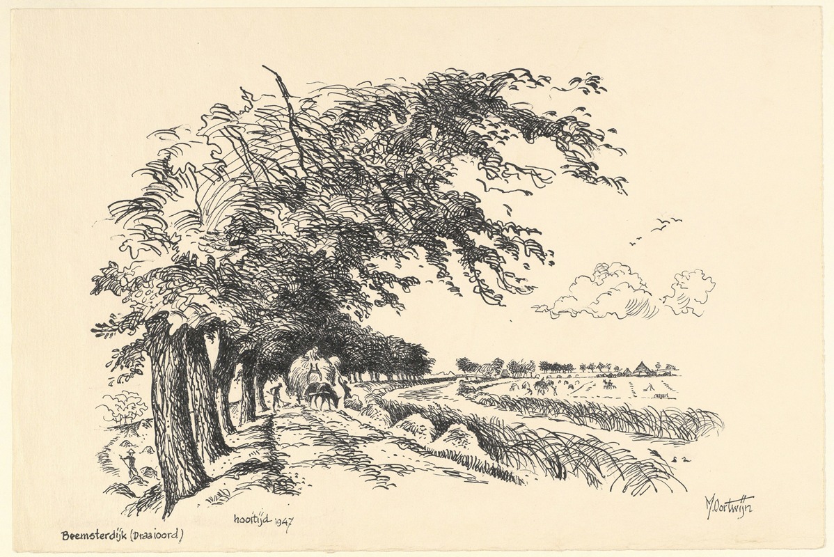 Maarten Oortwijn - Beemsterdijk (Draaioord) hooitijd 1947