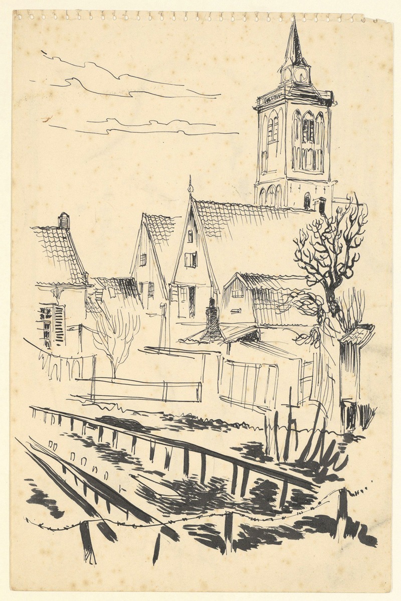 Maarten Oortwijn - Gezicht in het dorp De Rijp.