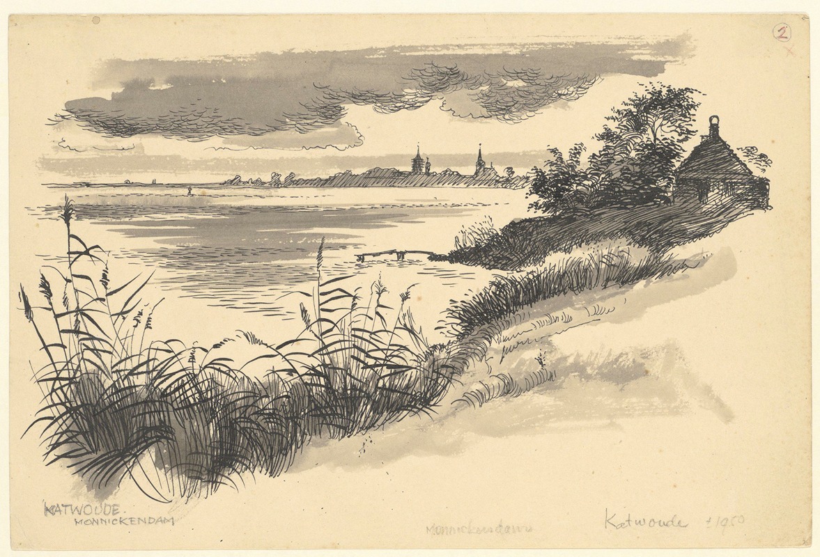 Maarten Oortwijn - Gezicht vanuit Katwoude op Monnickendam