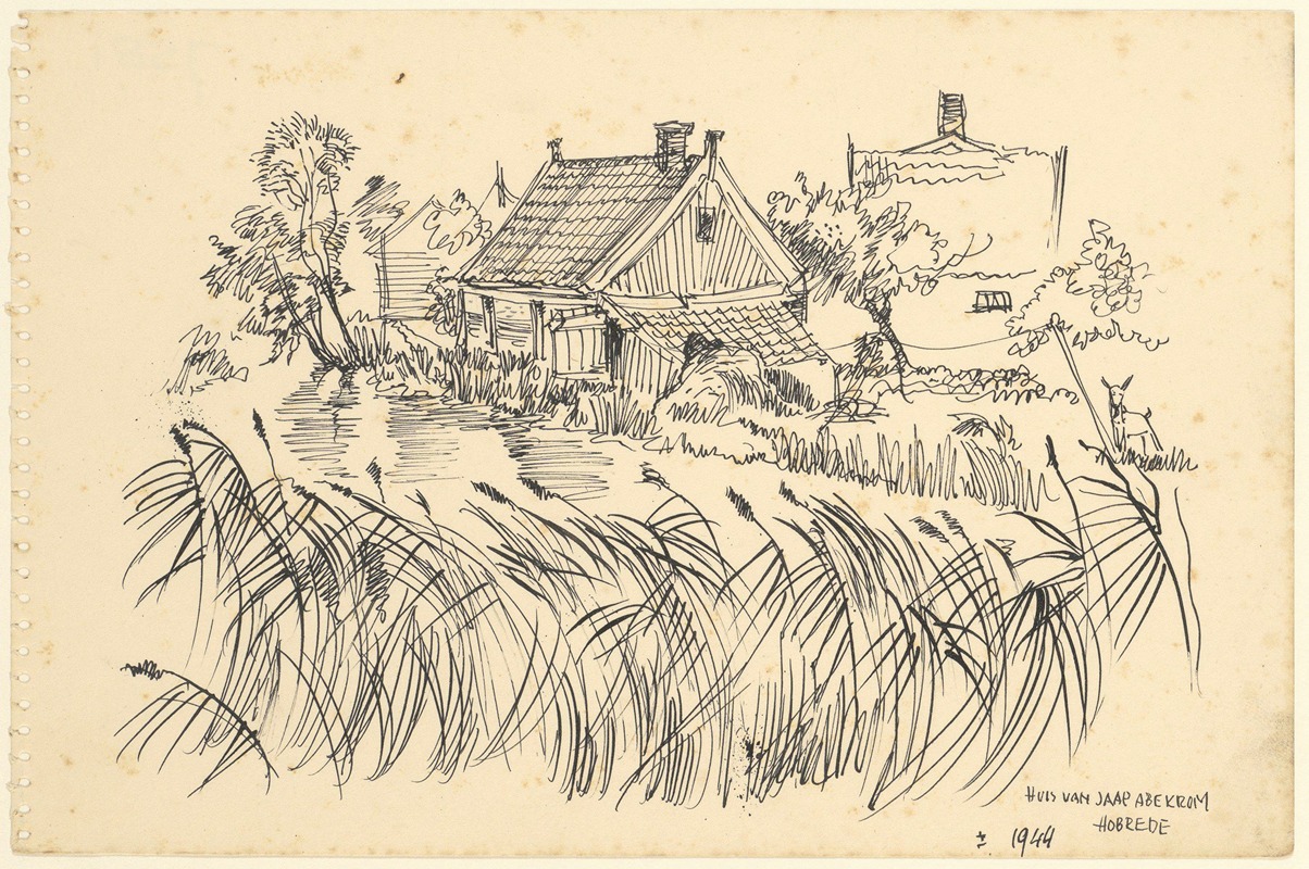 Maarten Oortwijn - Het huis van Jaap Aberkrom te Hobrede.