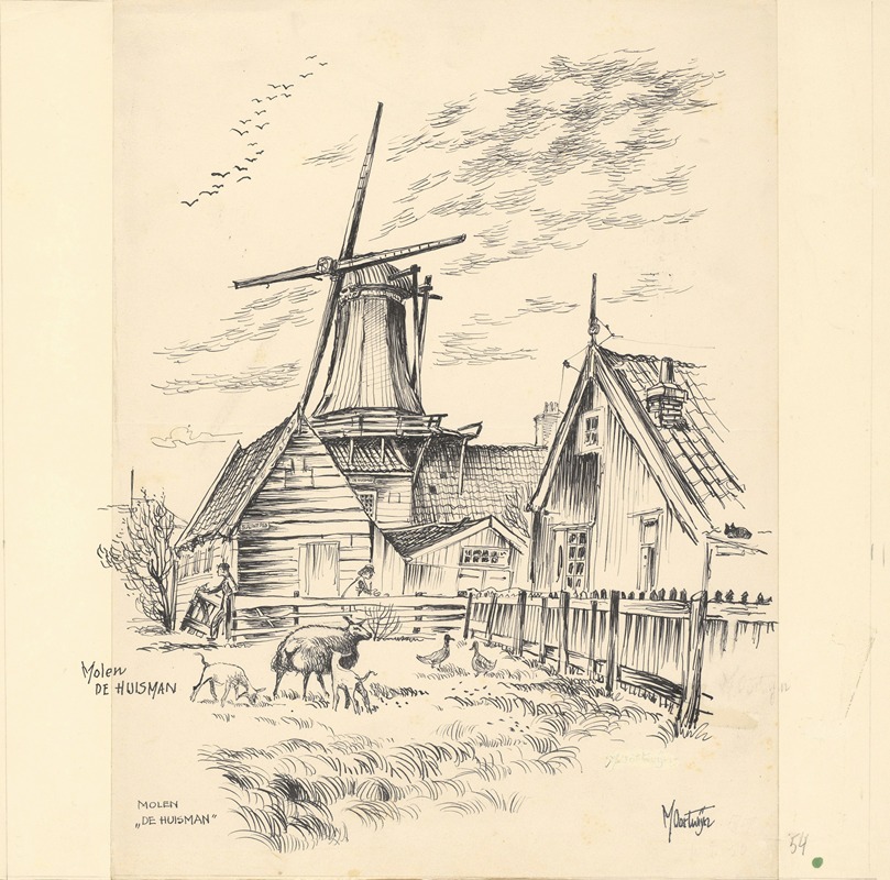 Maarten Oortwijn - Molen De Huisman nog staand aan het Blauwe Pad te Zaandam.