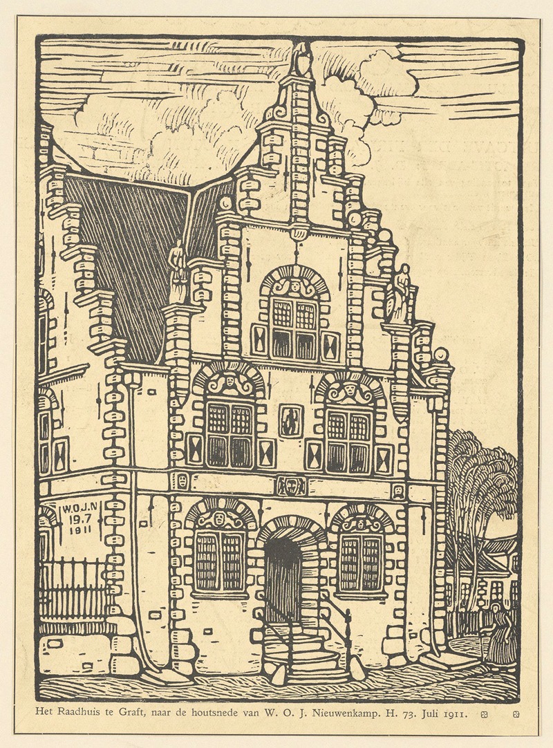 Wijnand Otto Jan Nieuwenkamp - Het Raadhuis te Graft