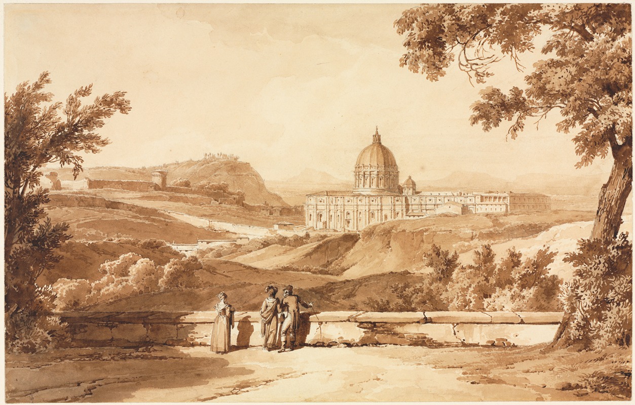 Achille Etna Michallon - View of St. Peters, Rome