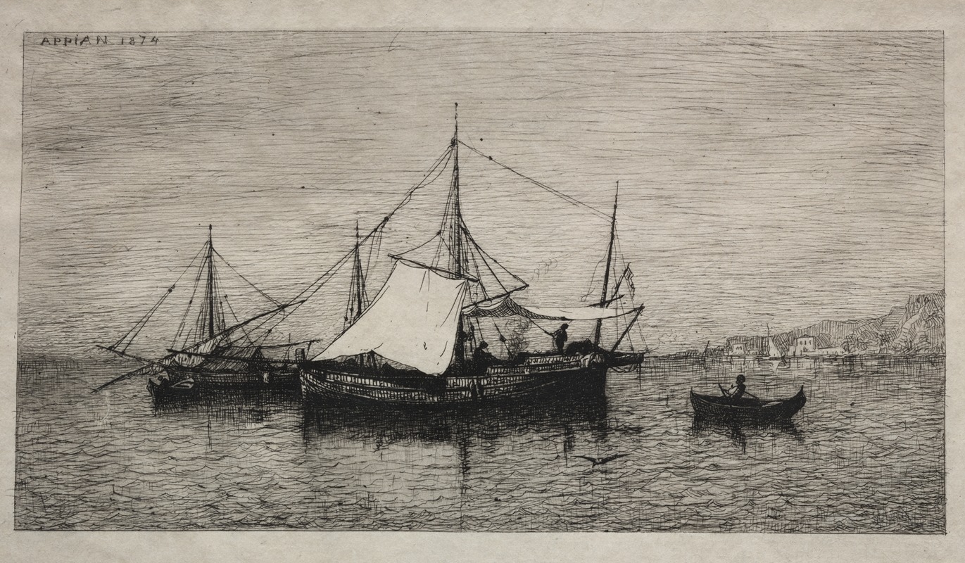Adolphe Appian - Boats of Cabotage (Coasts of Italy)