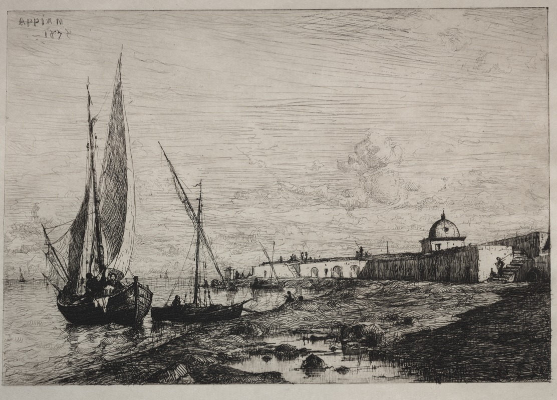 Adolphe Appian - The Port at San Remo