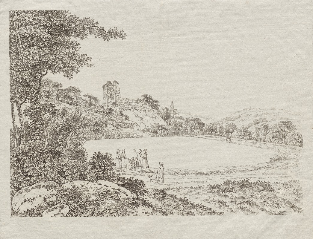 Adrian Zingg - Landscape with Tharandt Castle Ruins