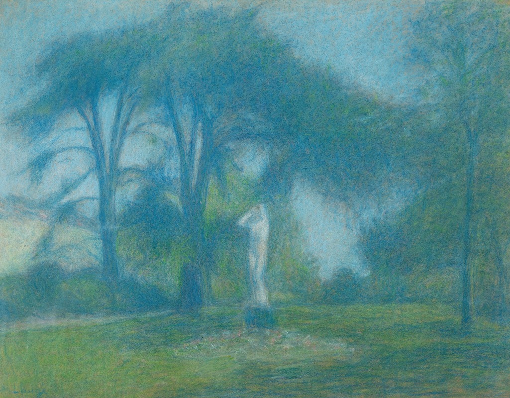 Achille Laugé - Statue dans un parc
