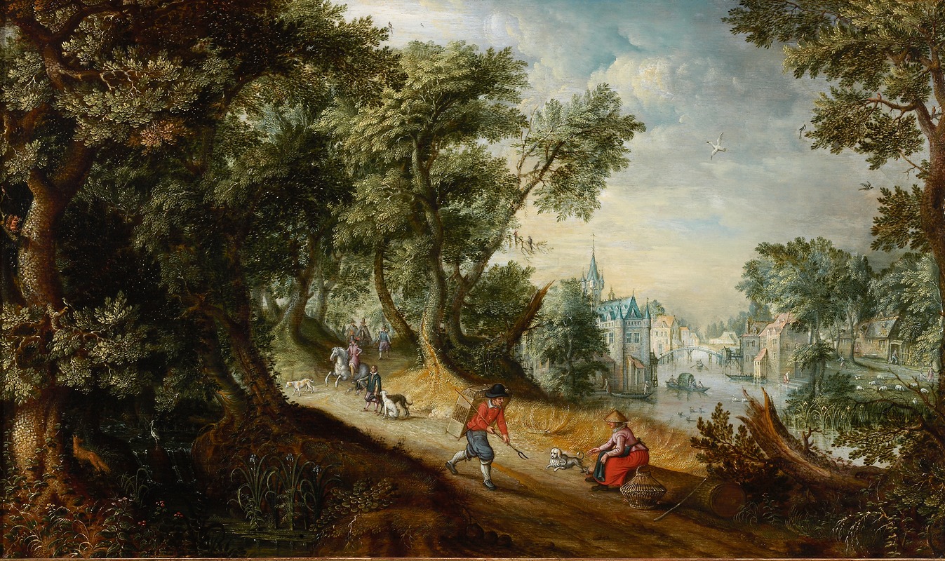 Adriaen van Stalbemt - Landschap met rivier