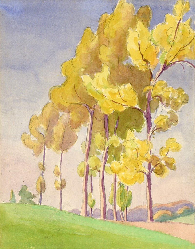 Albert Daenens - Landschap in aquarel