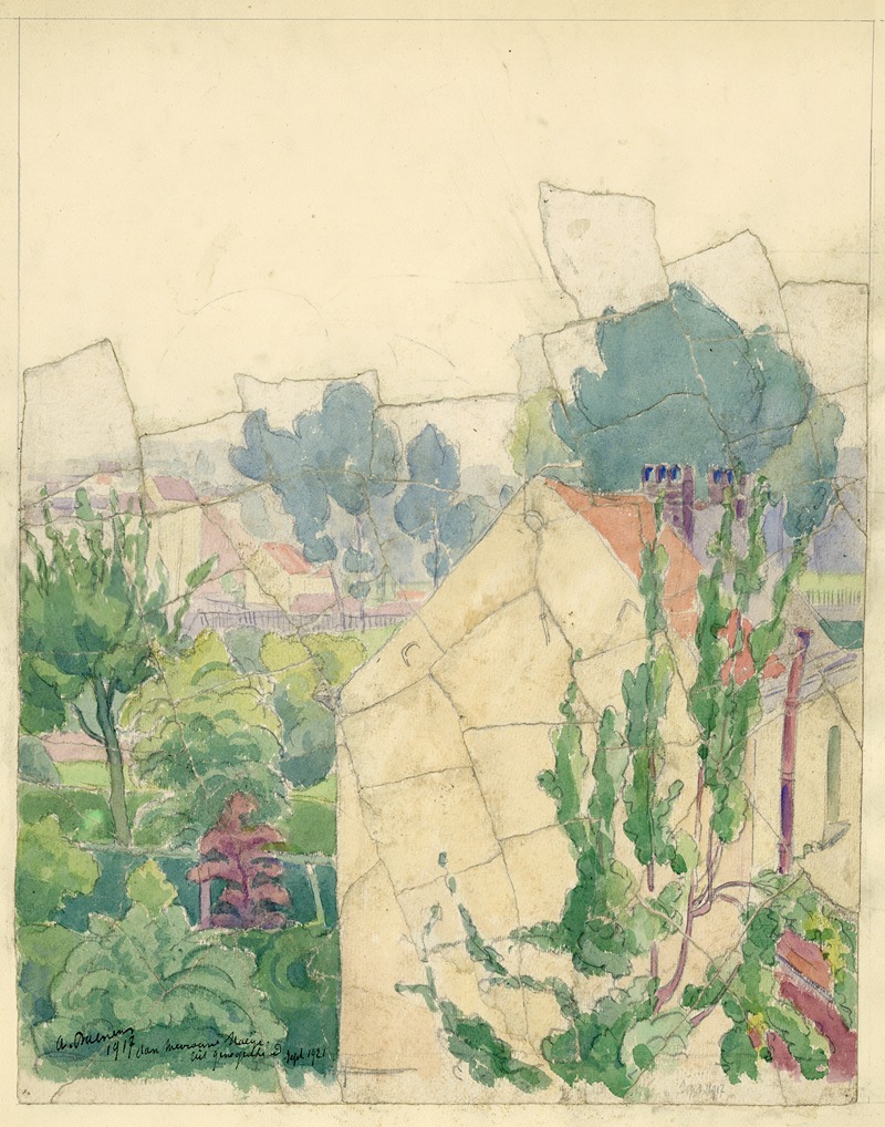 Albert Daenens - Landschap in aquarel