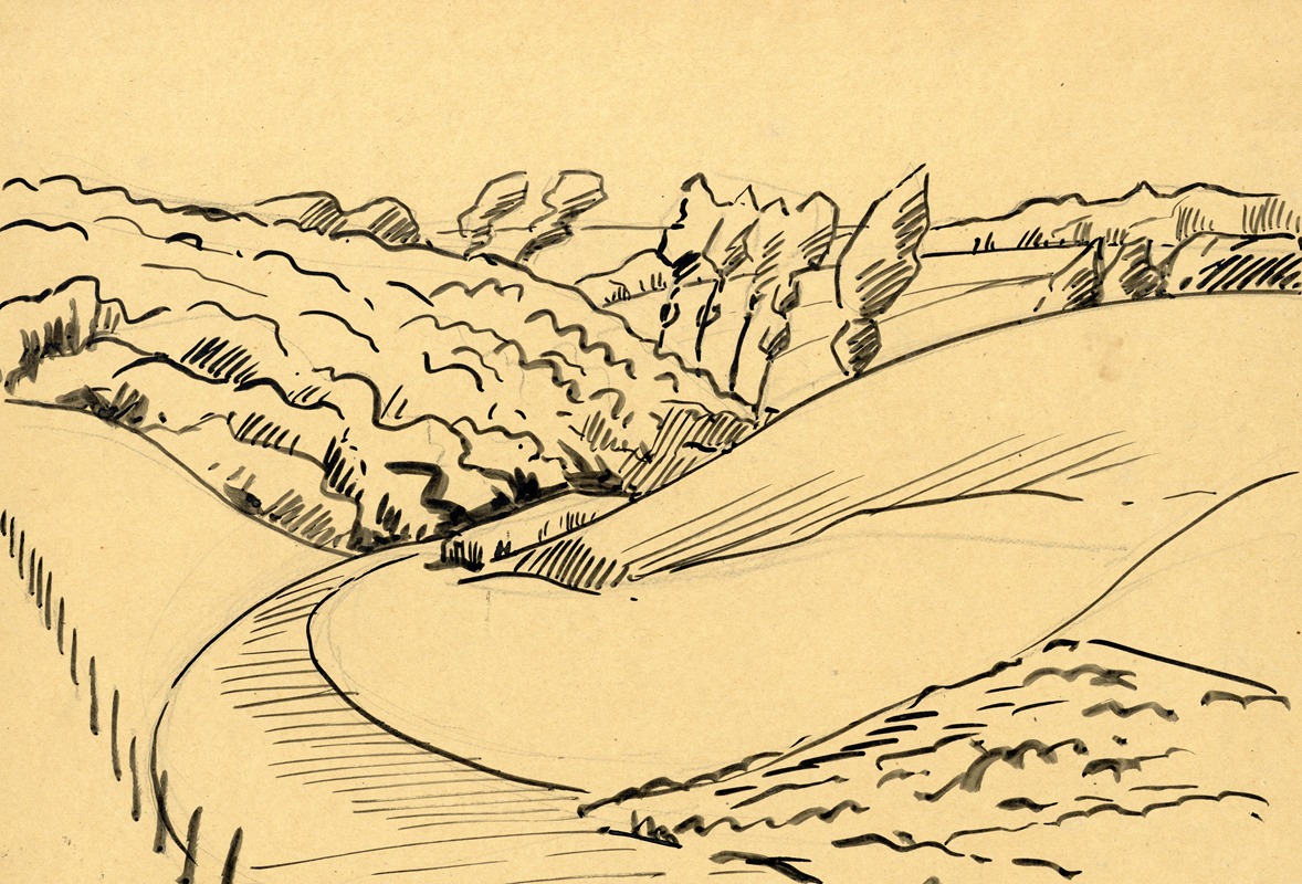 Albert Daenens - Landschap in inkt