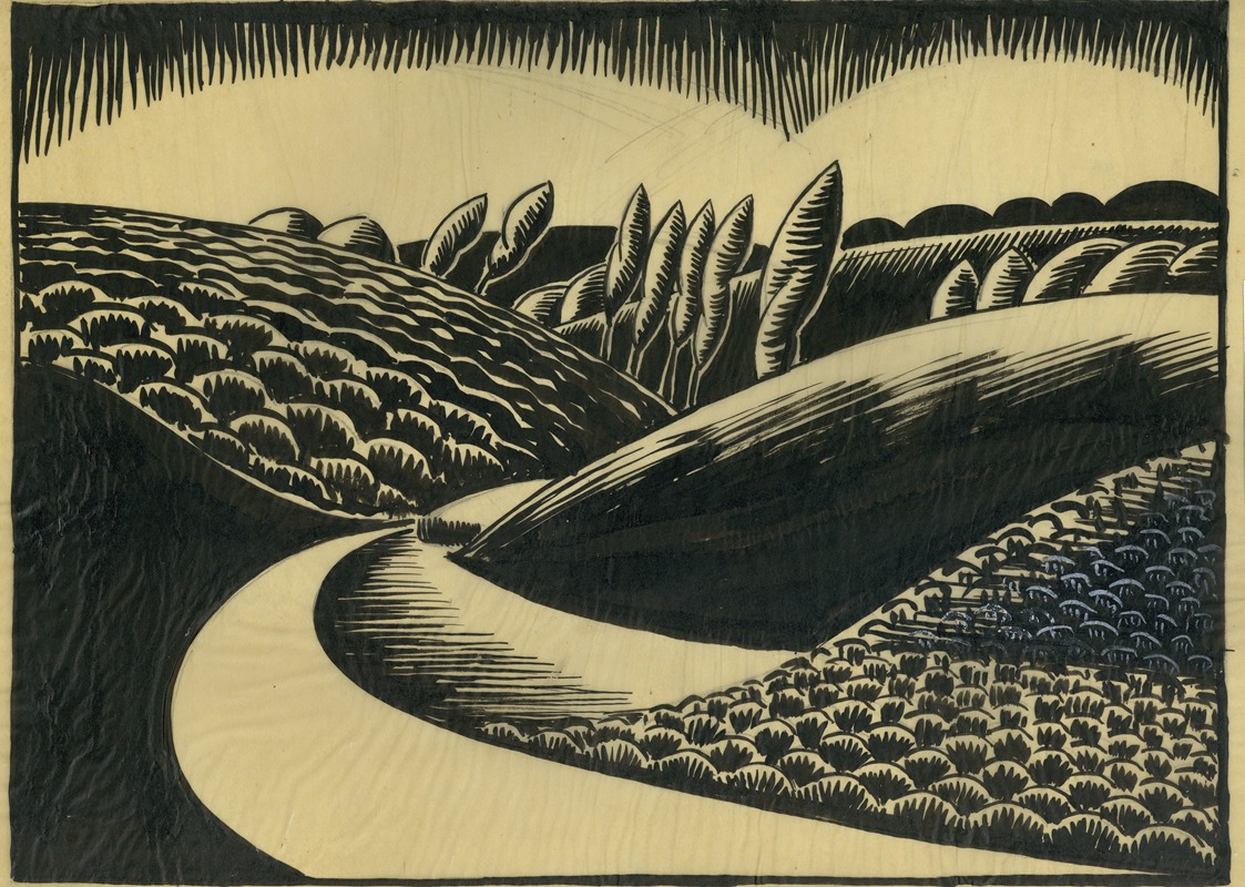 Albert Daenens - Landschap in inkt