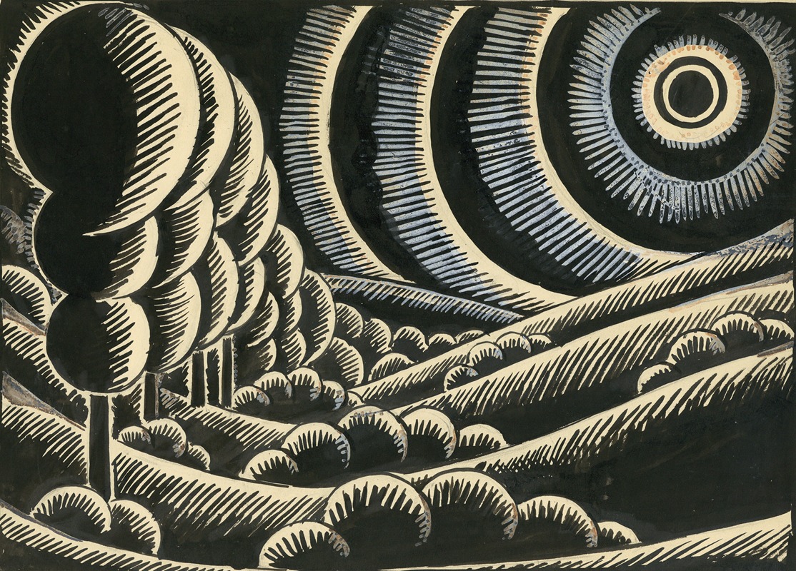 Albert Daenens - Landschap in inkt