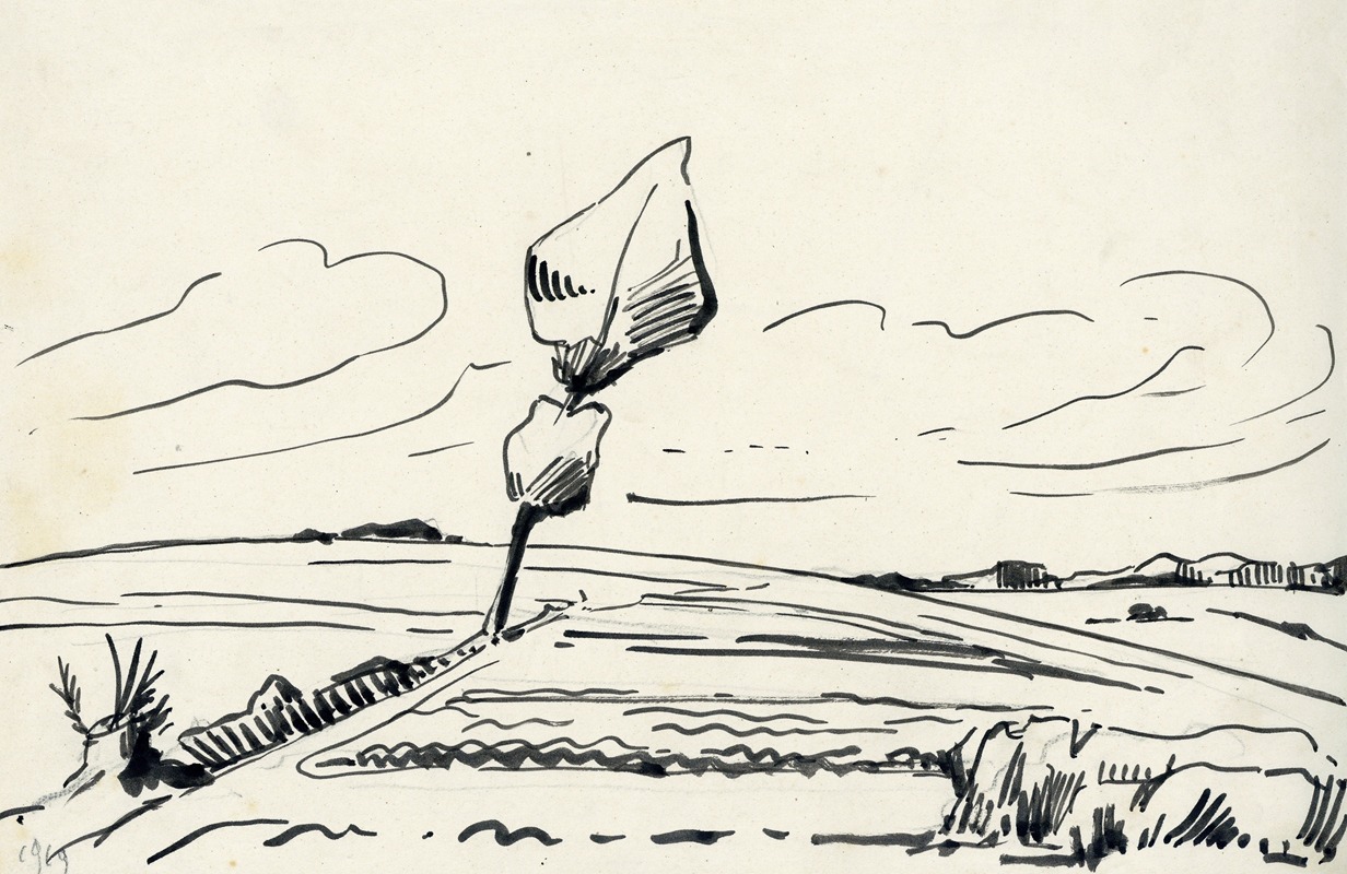 Albert Daenens - Landschap in inkt