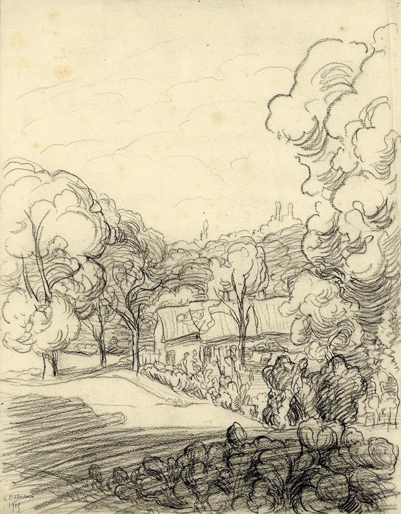 Albert Daenens - Landschappen in houtskool