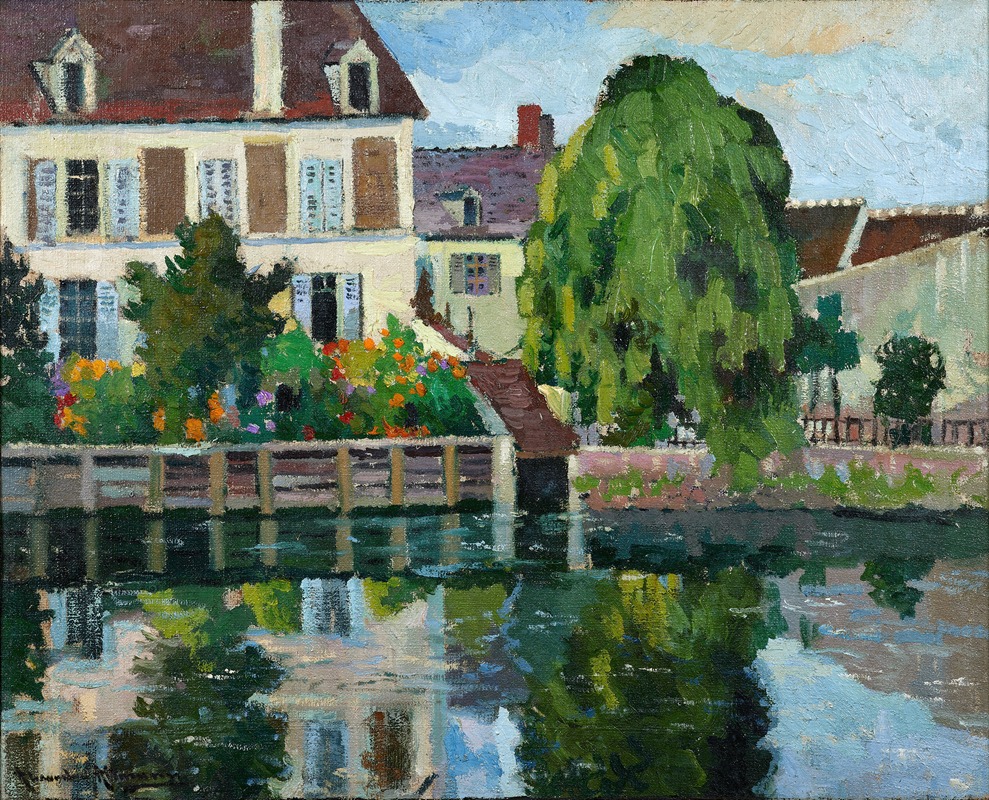Alexandre Altmann - Crécy-la-Chapelle, maison fleurie le long du Grand-Morin