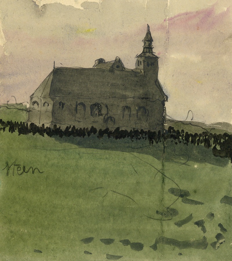 Alfred Ost - Sint-Salvatorkerk in Hakendover – zijaanzicht